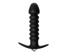 Анальная вибропробка Lola Toys Twisted Anal Plug, черная