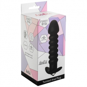 Анальная вибропробка Lola Toys Twisted Anal Plug, черная