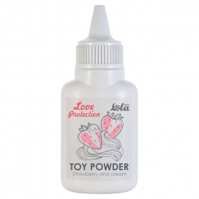 Пудра для игрушек с ароматом клубники со сливками Lola Games Love Protection Strawberry and Cream, 15 г