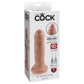 Фаллоимитатор Pipedream King Cock 6" Uncut Cock, телесный