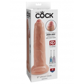 Фаллоимитатор Pipedream King Cock 9" Uncut Cock, телесный