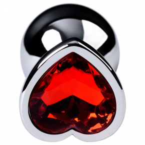 Коническая анальная пробка с кристаллом-сердечком