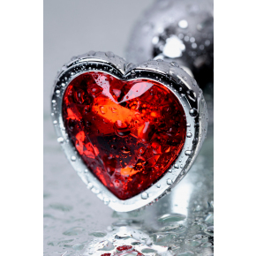 Коническая анальная пробка с кристаллом-сердечком