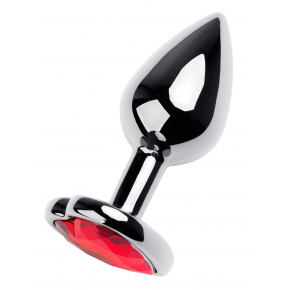 Коническая анальная пробка с кристаллом-сердечком