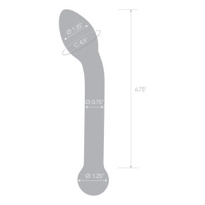 Стеклянный фаллос для точки G Slimline G-Spot