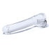 Стеклянный фаллос с мошонкой Glas Curved Glass G-Spot Dildo