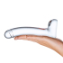 Стеклянный фаллос с мошонкой Glas Curved Glass G-Spot Dildo