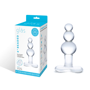 Анальная пробка-елочка с 3 шариками Butt Plug with Tapere Base