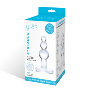 Анальная пробка-елочка с 3 шариками Butt Plug with Tapere Base