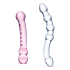 Набор из 2 стеклянных двухголовых фаллоимитаторов Double Pleasure Glass Dildo Set