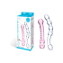 Набор из 2 стеклянных двухголовых фаллоимитаторов Double Pleasure Glass Dildo Set