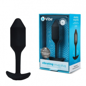 Анальная вибропробка для ношения b-Vibe Vibrating Snug Plug 2, черная