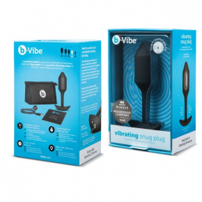 Анальная вибропробка для ношения b-Vibe Vibrating Snug Plug 2, черная