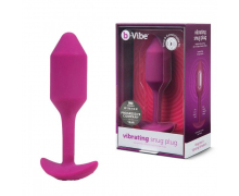 Анальная вибропробка для ношения b-Vibe Vibrating Snug Plug 2, розовая