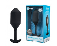 Анальная вибропробка для ношения B-vibe Vibrating Snug Plug 4, черная