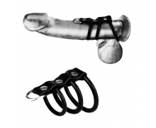 Набор из 3 силиконовых колец с ремешком и креплением для поводка
