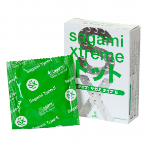 Презервативы из латекса Sagami Xtreme Type E, 3 шт.