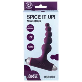Анальная вибропробка Lola Toys New Edition Splendor, бордовая