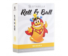 Стимулирующий презерватив-насадка Sitabella condoms Roll & Ball Banana
