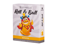 Стимулирующий презерватив-насадка Sitabella condoms Roll & Ball Banana