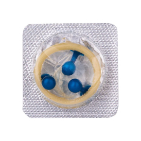 Стимулирующий презерватив-насадка Sitabella condoms Roll & Ball Banana