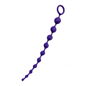 Фиолетовая силиконовая анальная цепочка Grape