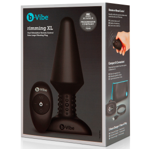 Вибропробка с имитацией римминга b-Vibe Rimming Plug XL, черная