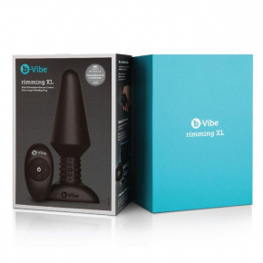 Вибропробка с имитацией римминга b-Vibe Rimming Plug XL, черная