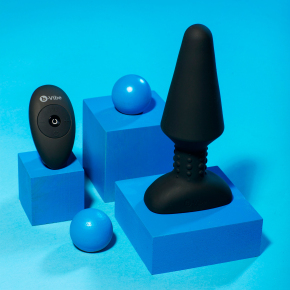 Вибропробка с имитацией римминга b-Vibe Rimming Plug XL, черная