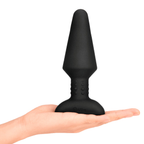 Вибропробка с имитацией римминга b-Vibe Rimming Plug XL, черная