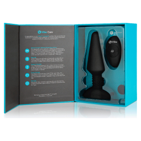 Вибропробка с имитацией римминга b-Vibe Rimming Plug XL, черная