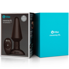 Вибропробка с имитацией римминга b-Vibe Rimming Plug XL, черная