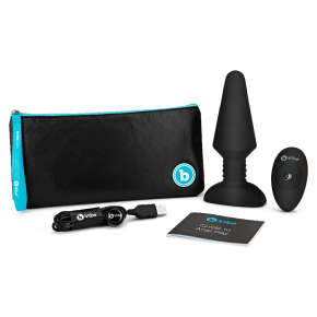 Вибропробка с имитацией римминга b-Vibe Rimming Plug XL, черная