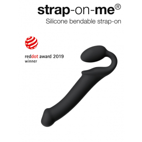 Безремневой страпон Strap-on-me Bendable Strap-On size M, черный