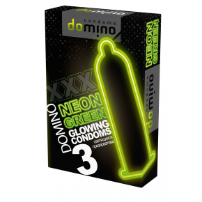 Презервативы Domino Neon Green со светящимся в темноте кончиком