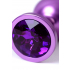 Фиолетовый анальный плаг с кристаллом фиолетового цвета