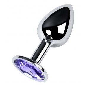 Конусовидная анальная пробка с фиолетовым кристаллом