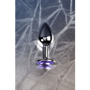 Конусовидная анальная пробка с фиолетовым кристаллом