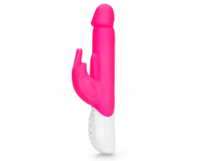 Вибратор Realistic Rabbit Vibrator With Throbbing Shaft, розовый