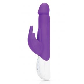 Вибратор Realistic Rabbit Vibrator With Throbbing Shaft, фиолетовый