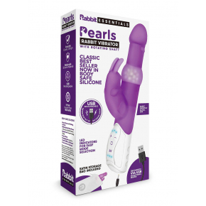 Вибратор Rabbit Essentials Pearls Rabbit Vibrator With Rotating Shaft, фиолетовый