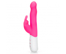 Вибратор Rabbit Essentials Slim Shaft Rabbit Vibrator With Rotating Beads, розовый