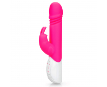 Вибратор Rabbit Essentials Thrusting Rabbit Vibrator With Throbbing Shaft, розовый