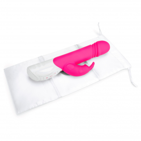 Вибратор Rabbit Essentials Thrusting Rabbit Vibrator With Throbbing Shaft, розовый