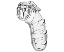 Прозрачный мужской пояс верности ManCage Model 05 Chastity Cock Cage 5.5"