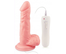 Вибратор Howells 7" Vibrating Dong with Vibrating Balls, телесный