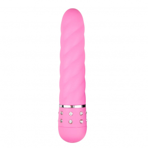 Мини-вибратор Mini Vibe Collection Diamond Twisted Vibrator, розовый