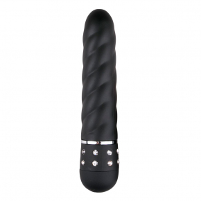 Мини-вибратор Mini Vibe Collection Diamond Twisted Vibrator, черный