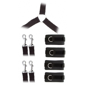 Комплект наручников и поножей Guilty Pleasure Luxurious Bed Restraint Cuff Set