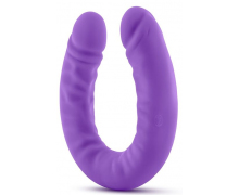 Фиолетовый двусторонний фаллоимитатор 18 inch Silicone Slim Double Dong